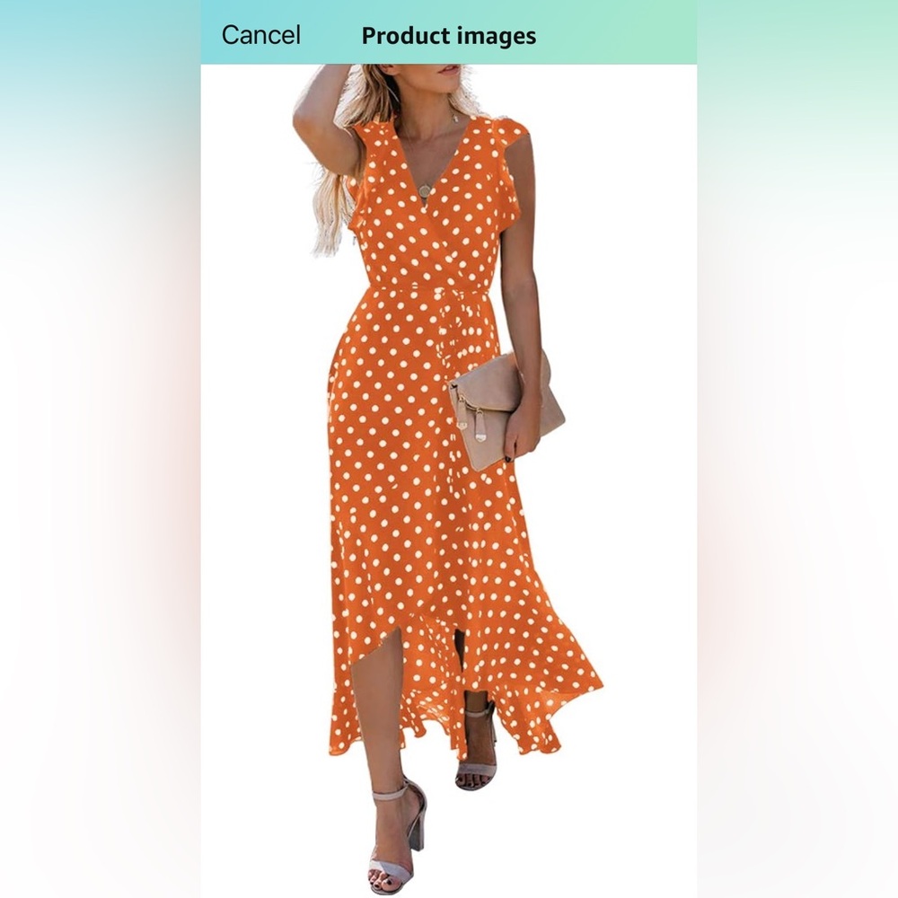 Orange Sundress - Size Small